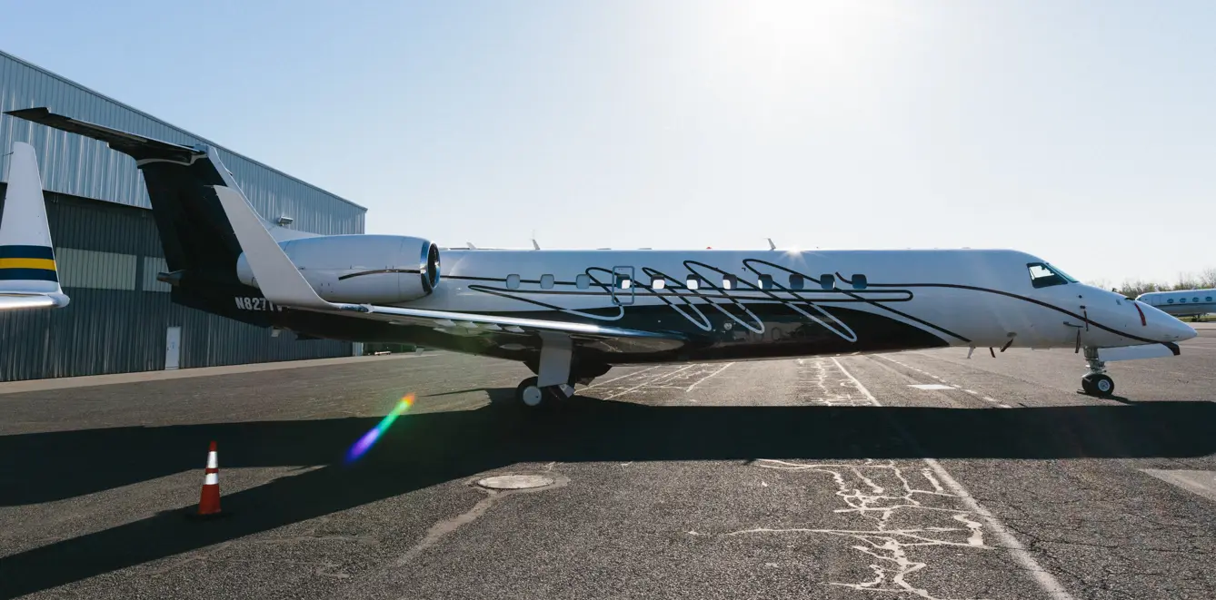 Embraer Legacy 600 N224LD operated by Aircraft Services Group, Inc., exterior