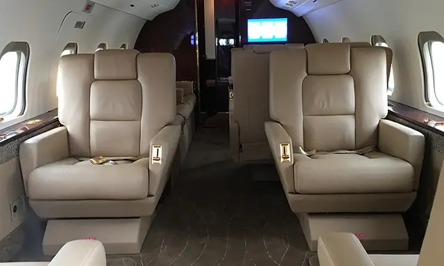 Bombardier Challenger 604 N243BA operated by West Coast Aviation Services, KSNA, exterior