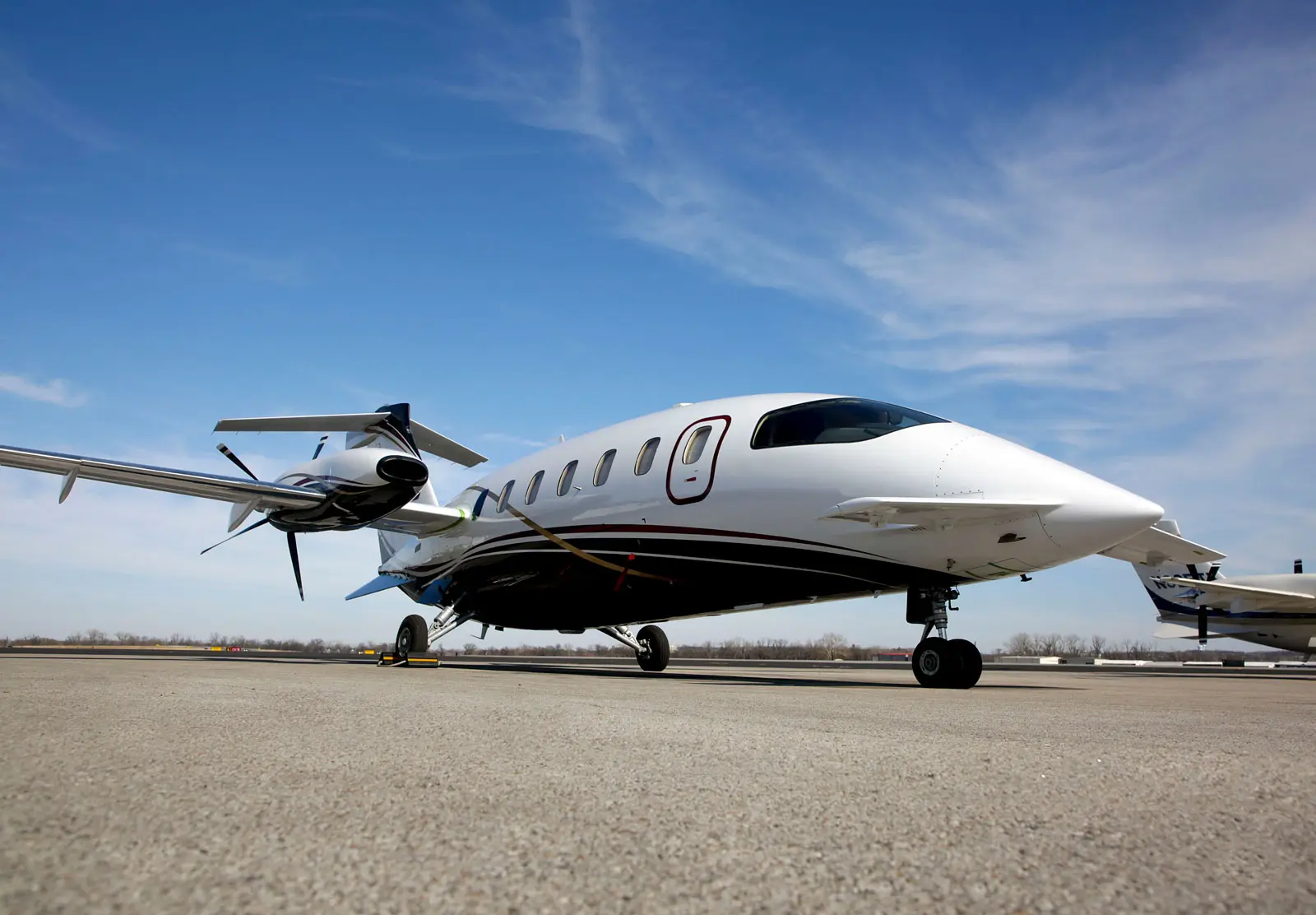 Piaggio Avanti II N268TA operated by Brazos Valley Air Charter LLC, exterior