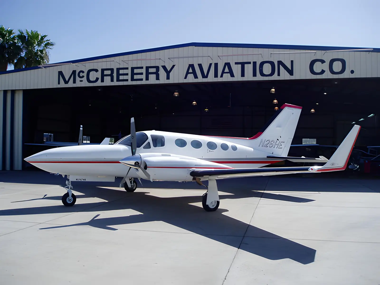 Cessna 421C N26HE operated by McCreery Aviation, Inc., exterior