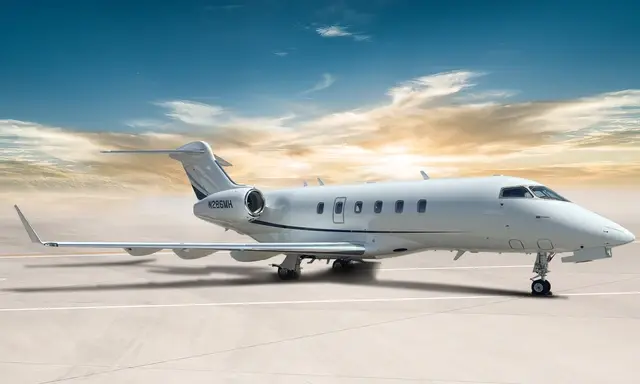 Bombardier Challenger 300 N286MH operated by Cirrus Aviation Services, KCLE, exterior