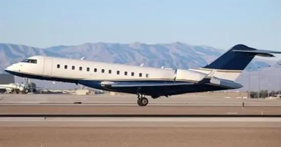 Bombardier Global Express XRS N300SC operated by Planet 9 Private Air ("P9PA"), KBUR, exterior