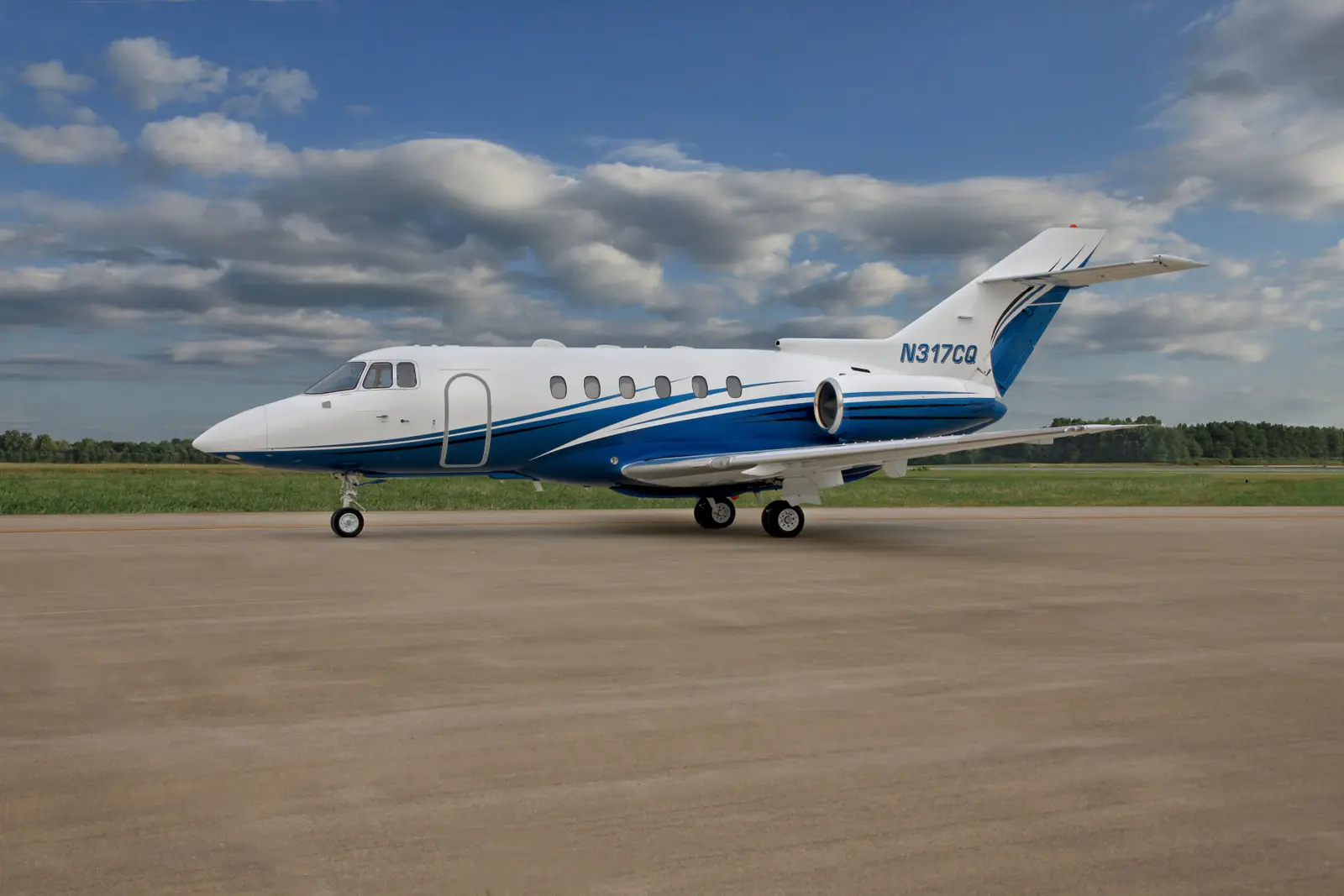 Beechcraft Hawker 800XP N317CQ operated by DuPage Aerospace, KDPA, exterior
