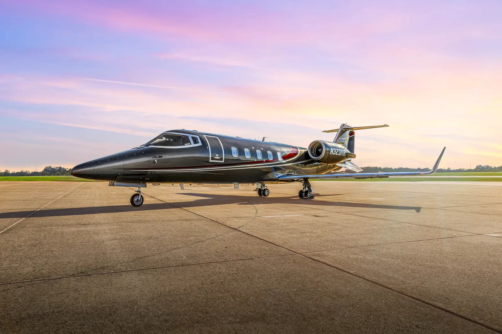 Bombardier Learjet 60 N323RR operated by SAI Flight Service, Inc., KGSP, exterior