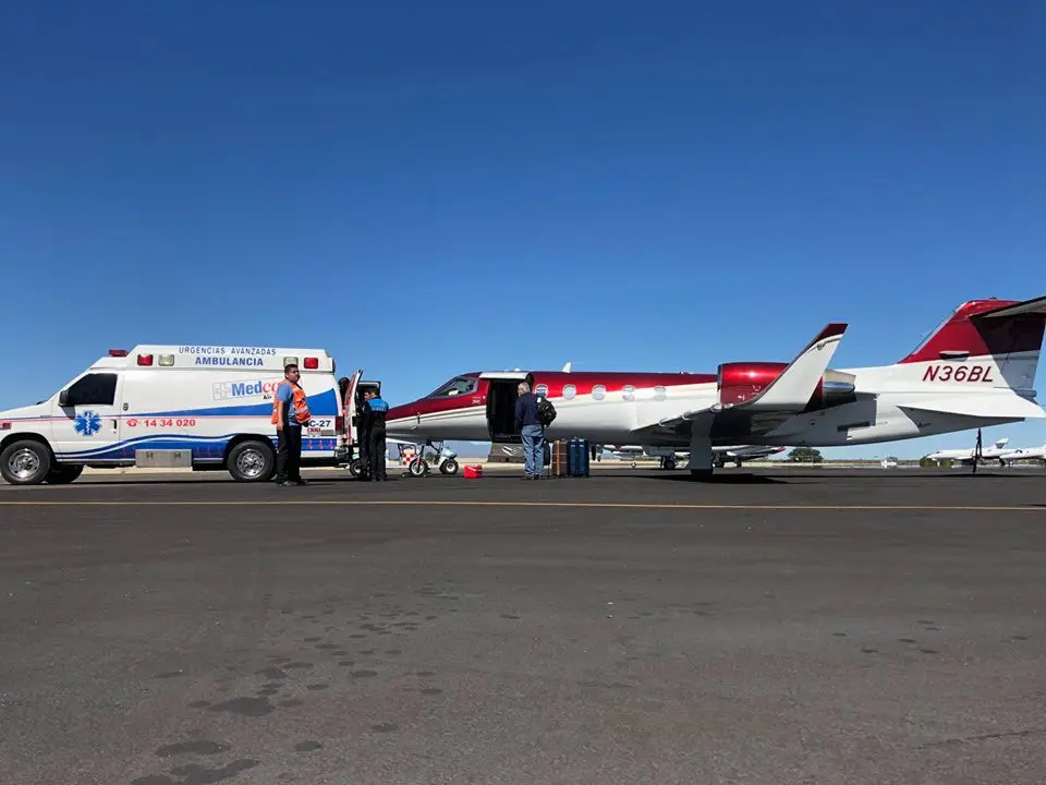 Bombardier Learjet 31A N36BL operated by Aeromedevac Air Ambulance, KSEE, exterior