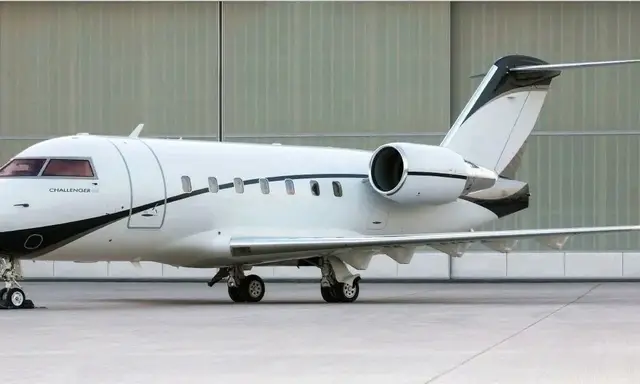 Bombardier Challenger 604 N375MZ operated by SAI Flight Service, Inc., KGSP, exterior