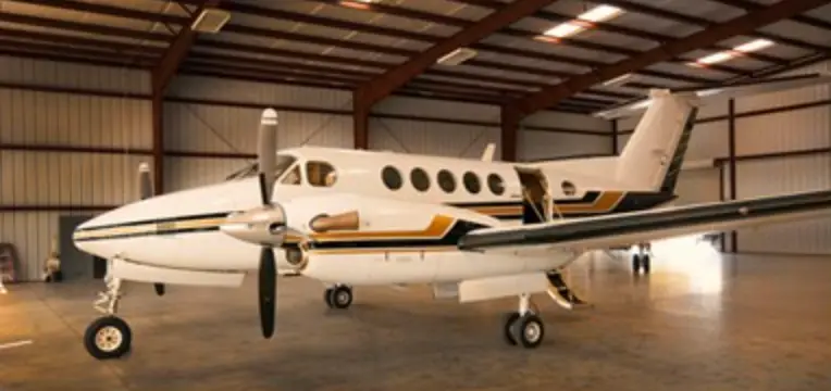 Beechcraft King Air 200 N38JV operated by Golden State Air Charter, LLC, exterior