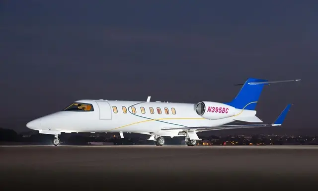 Bombardier Learjet 45 N395BC operated by Southwest Aircraft Charter, KCRQ, exterior