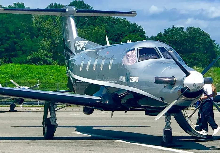 Pilatus PC-12/45 N408FZ operated by Flying Zebra, exterior