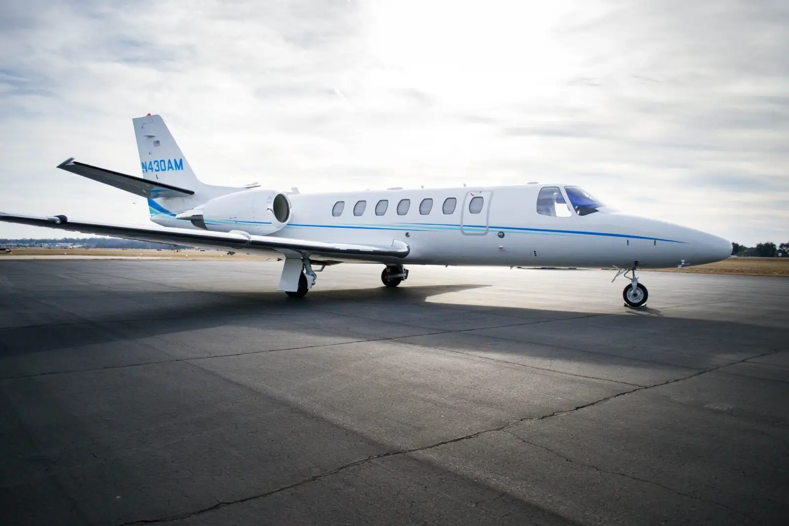 Cessna Citation Encore N430AM operated by Venture Aviation Group, LLC, KGSP, exterior
