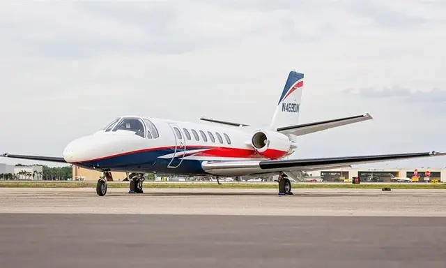 Cessna Citation Ultra N469DN operated by FlyUSA, KTPA, exterior