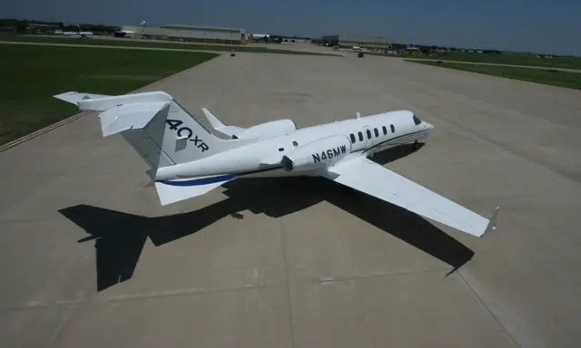 Bombardier Learjet 45 N46MW operated by Basin Aviation, exterior