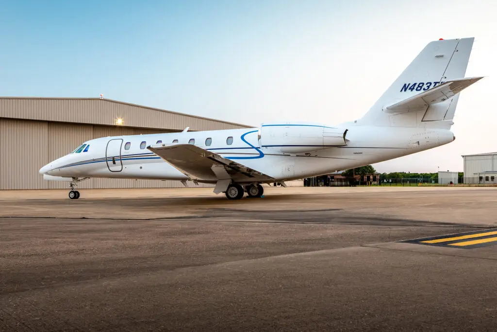 Cessna Citation Sovereign N483TW operated by Wing Aviation Charter Services, LLC, exterior
