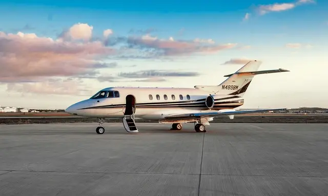 Beechcraft Hawker 800A N489BM operated by Wing Aviation Charter Services, LLC, exterior