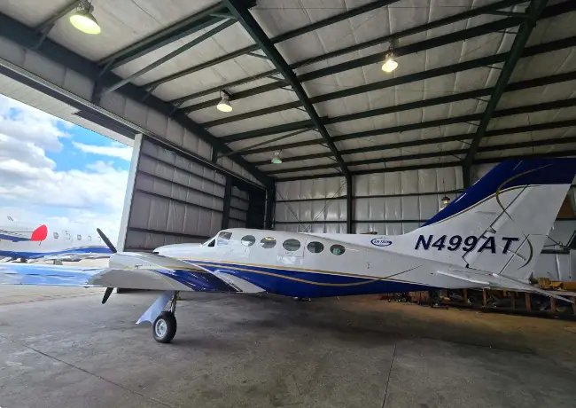 Cessna 414A N499AT operated by Air Trek, Inc., exterior