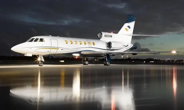 Dassault Falcon 50EX N50NM operated by Aircharters Worldwide, Inc., exterior