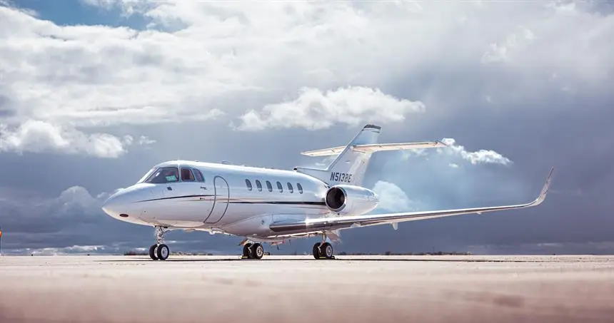 Beechcraft Hawker 800XP N513BE operated by Premier Private Jets, exterior