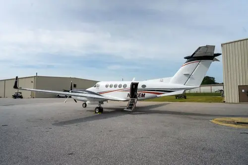 Beechcraft King Air 200 N537EM operated by Air Charter Express, Inc., exterior