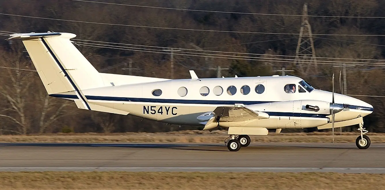 Beechcraft King Air 300 N54YC operated by Aircraft Services Group, Inc., exterior
