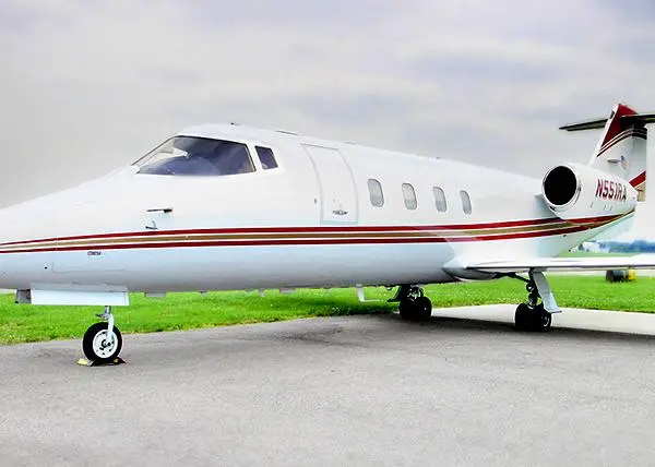 Bombardier Learjet 55 N551RA operated by Royal Air Freight, Inc, KPTK, exterior