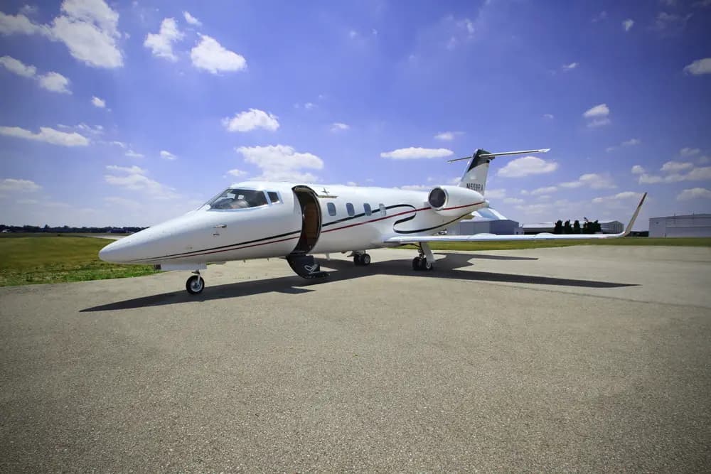Bombardier Learjet 55C N559RA operated by Royal Air Freight, Inc, KPTK, exterior