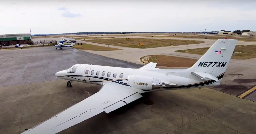Cessna Citation V N577XW operated by AirStat, Inc., KHQU, exterior