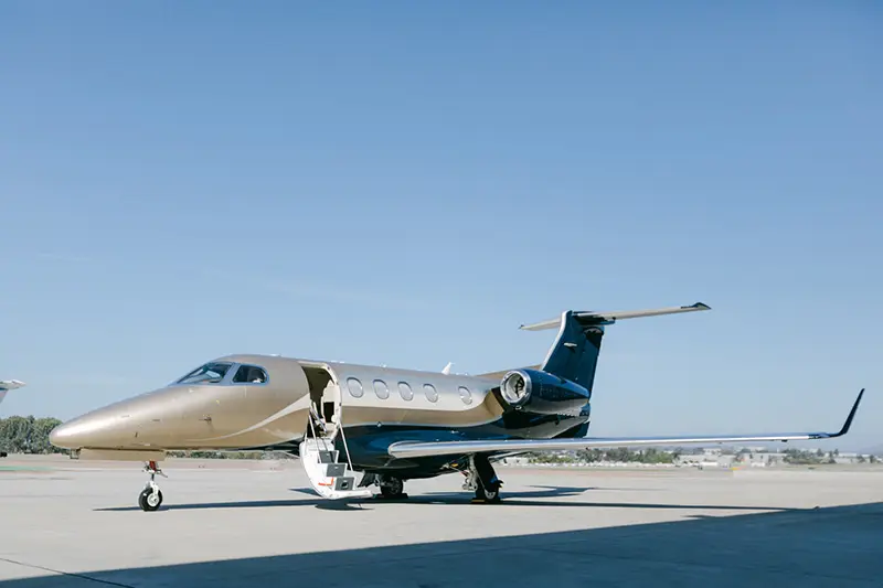 Embraer Phenom 300 N600GF operated by Jet Up Aviation, KSEE, exterior