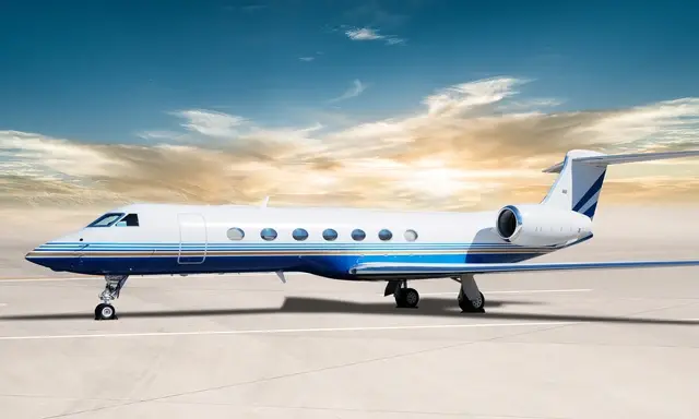Gulfstream G550 N623MS operated by Cirrus Aviation Services, exterior