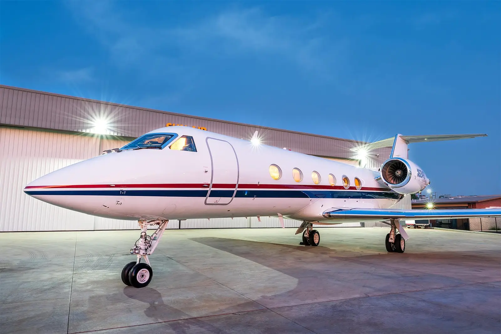Gulfstream IV-SP N624PD operated by Starjet, Inc., KLAX, exterior
