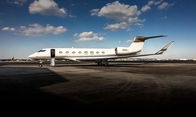 Gulfstream G650ER N650FJ operated by Wing Aviation Charter Services, LLC, exterior