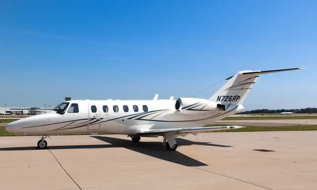 Cessna Citation CJ2 N726RP operated by Davinci Jets, LLC, KCLT, exterior