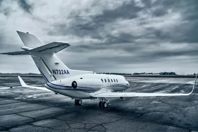 Beechcraft Hawker 800A N732AA operated by Secure Air Charter, exterior
