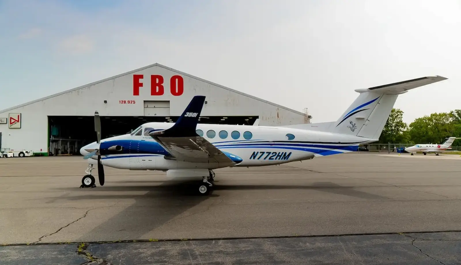 Beechcraft King Air 350iER N772HM operated by Aviation Charters, Inc., exterior