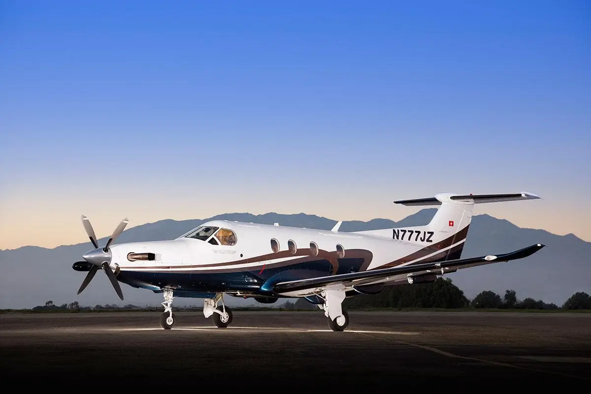 Pilatus PC-12/45 N777JZ operated by Melman Aviation, exterior