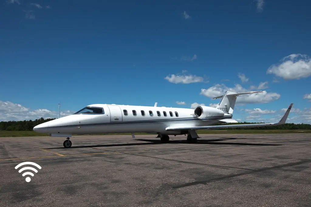 Bombardier Learjet 45 N777QL operated by International Air Charters, Inc., exterior
