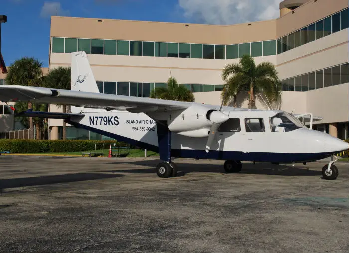 Britten Norman Islander BN-2A-27 N779KS operated by Island Air Charters Inc., exterior