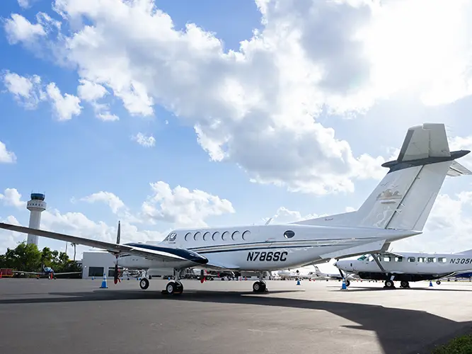 Beechcraft King Air 360 N786SC operated by Accent Airways LLC, exterior