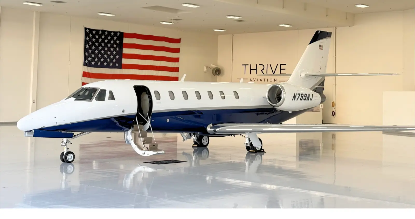 Cessna Citation Sovereign+ N799MJ operated by Thrive Aviation, exterior