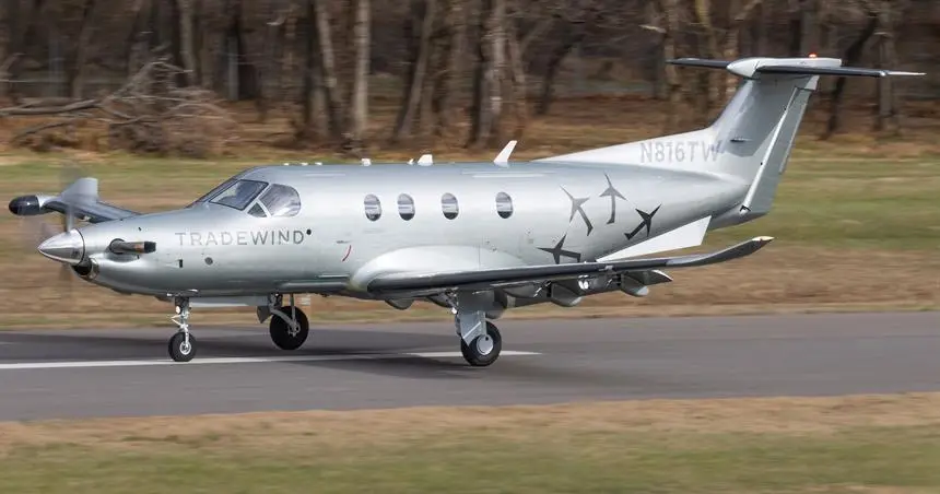 Pilatus PC-12/47 NG N816TW operated by Tradewind Aviation, exterior