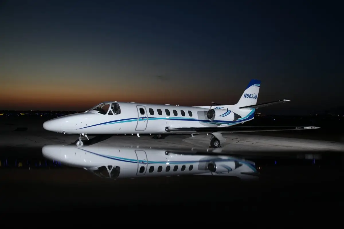 Cessna Citation Ultra N863JB operated by FlyUSA, KTPA, exterior