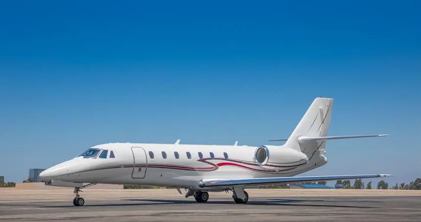 Cessna Citation Sovereign N88JJ operated by Advanced Air, Inc, KSNA, exterior