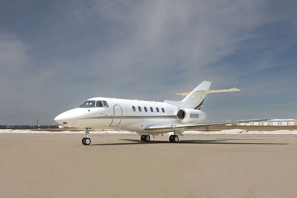Beechcraft Hawker 750 N88ND operated by DuPage Aerospace, exterior