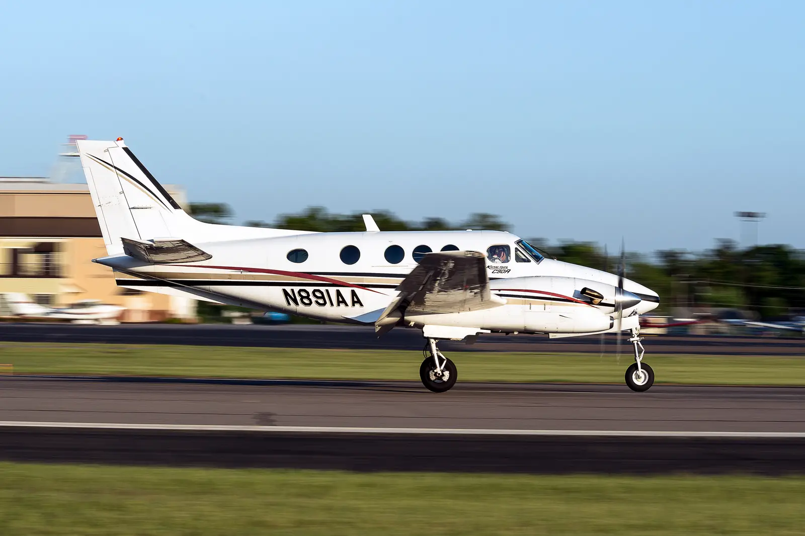 Beechcraft King Air C90 N891AA operated by Augusta Aviation, Inc., exterior