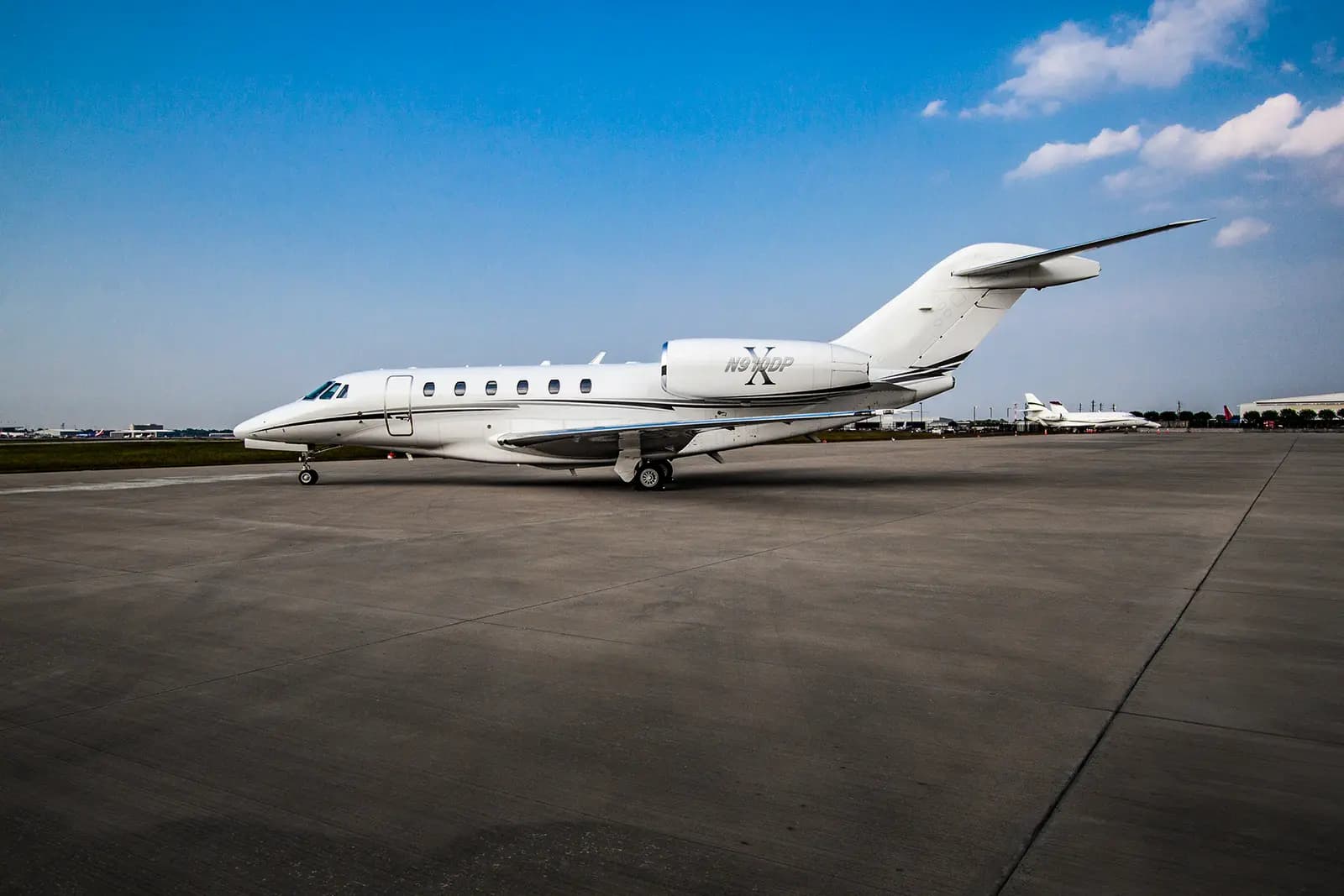 Cessna Citation X N910DP operated by Wing Aviation Charter Services, LLC, exterior