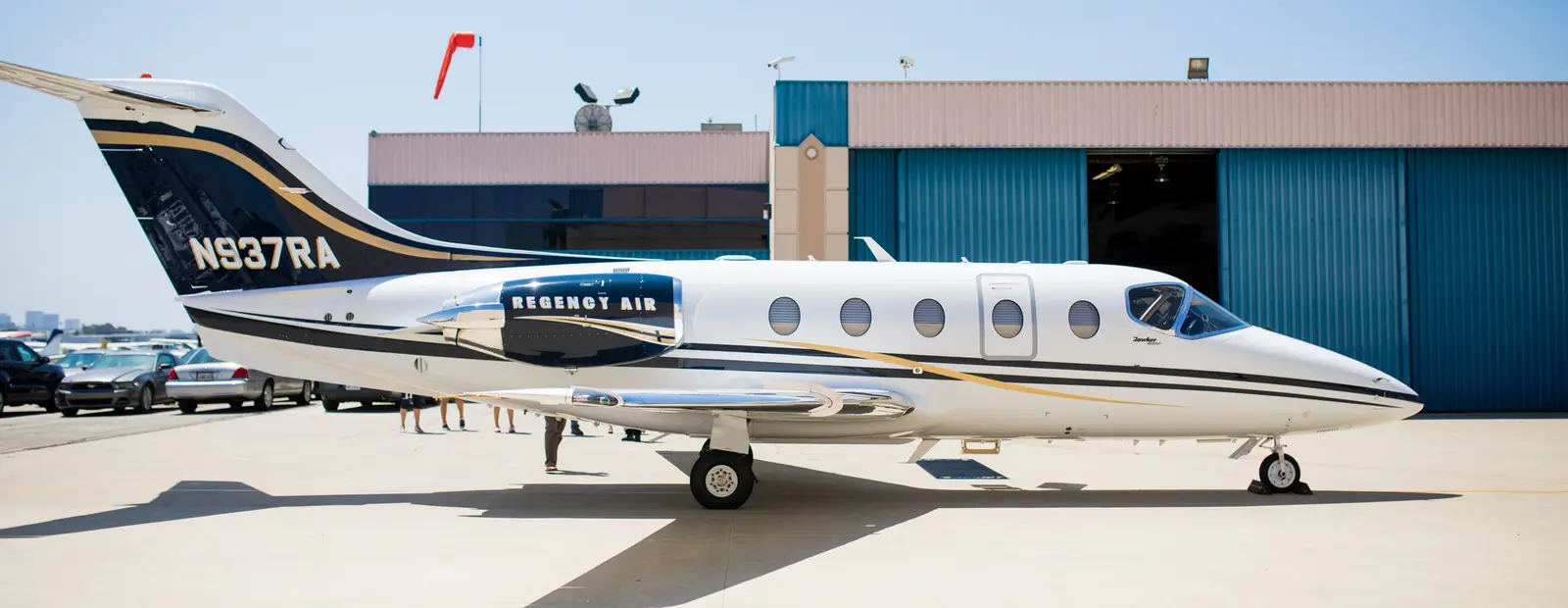 Beechcraft Beechjet 400A N937RA operated by Regency Air, LLC, KSNA, exterior
