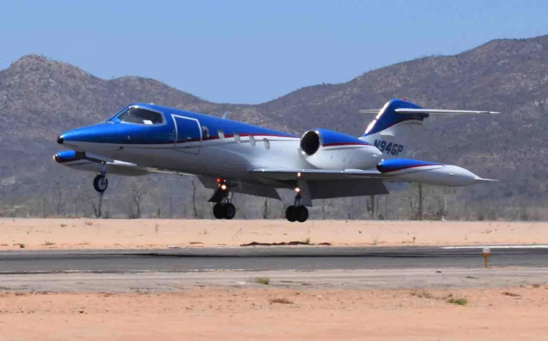 Bombardier Learjet 35A N94GP operated by Aeromedevac Air Ambulance, KSEE, exterior