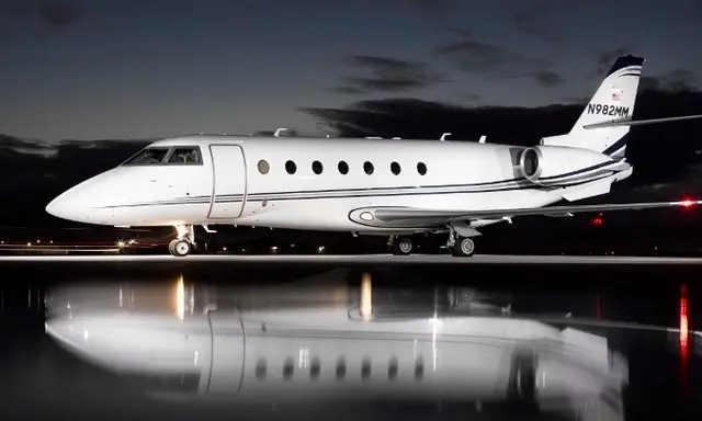 Gulfstream G200 N982MM operated by Custom Jet Charters, LLC, exterior