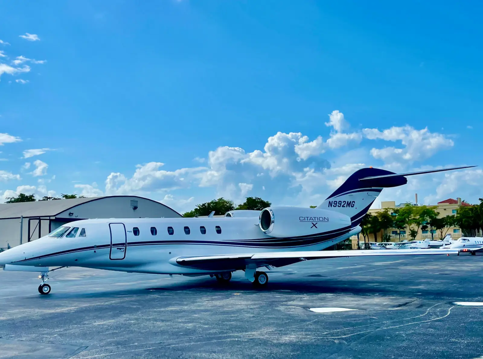 Cessna Citation X N992MG operated by Baker Aviation, LLC, KORD, exterior