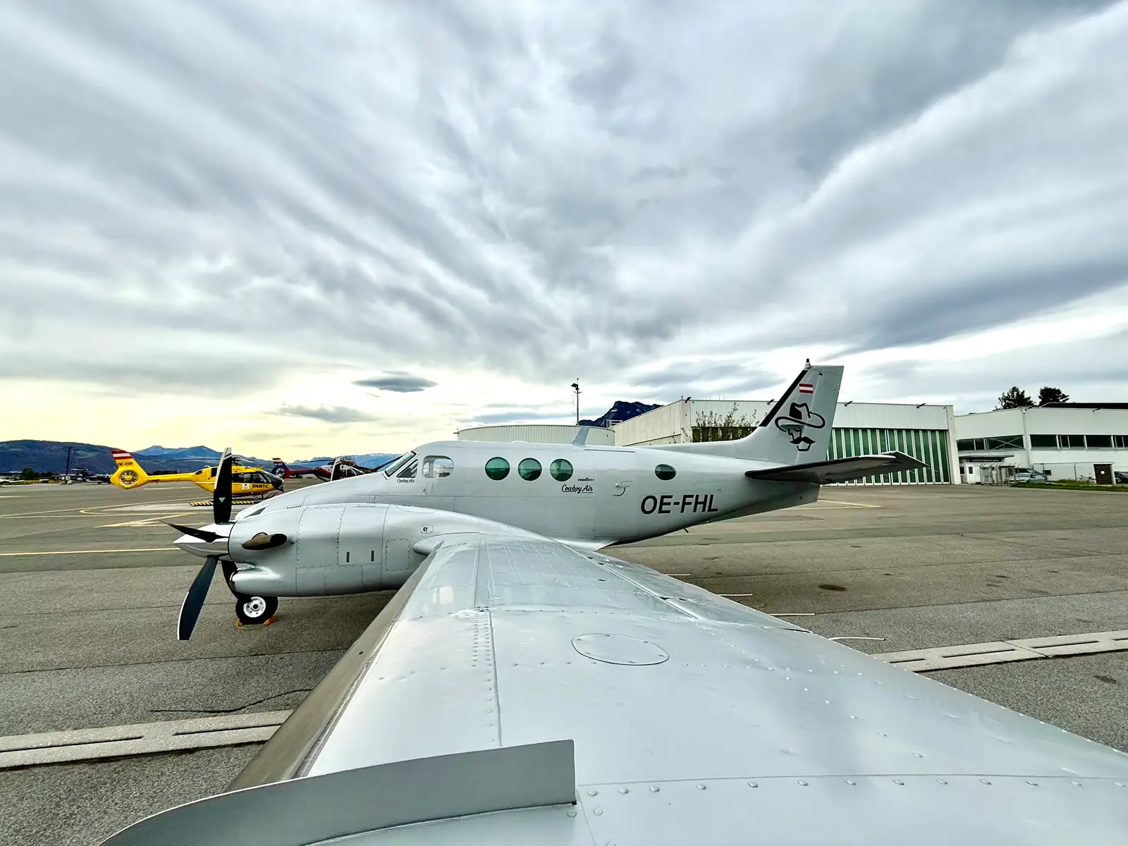 Beechcraft King Air C90A OE-FHL operated by Airlink Luftverkehrs GmbH, exterior