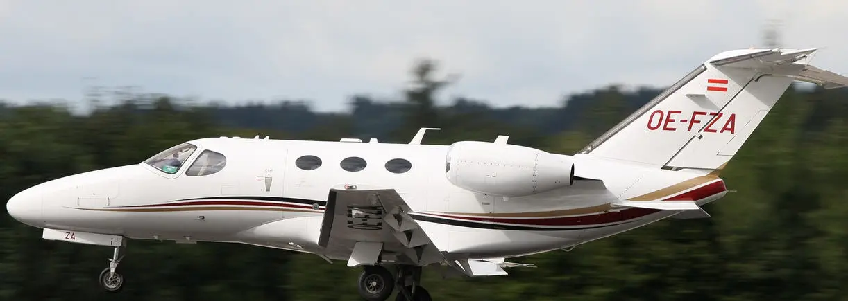 Cessna Citation Mustang OE-FZA operated by GlobeAir, exterior
